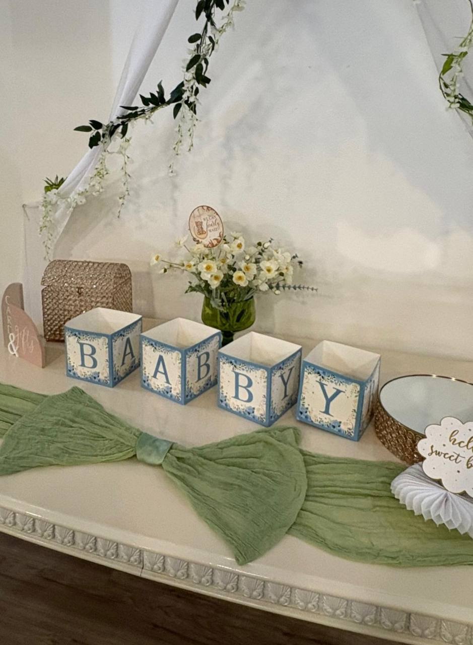 Baby shower details at Carissa Venue