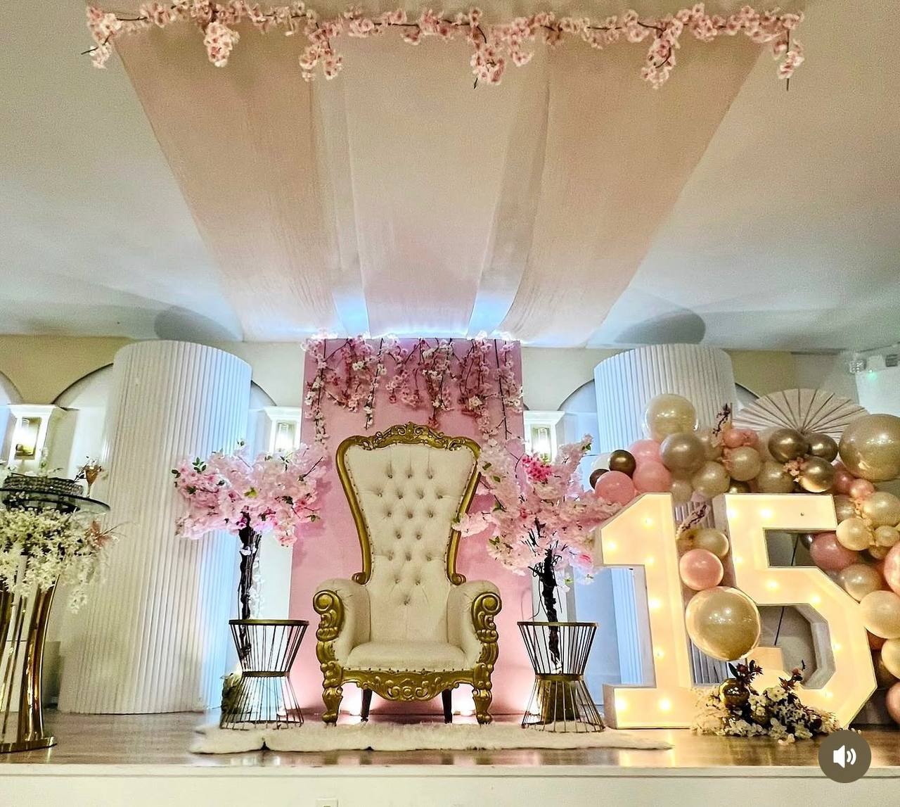 Quinceañera setup at Carissa Venue